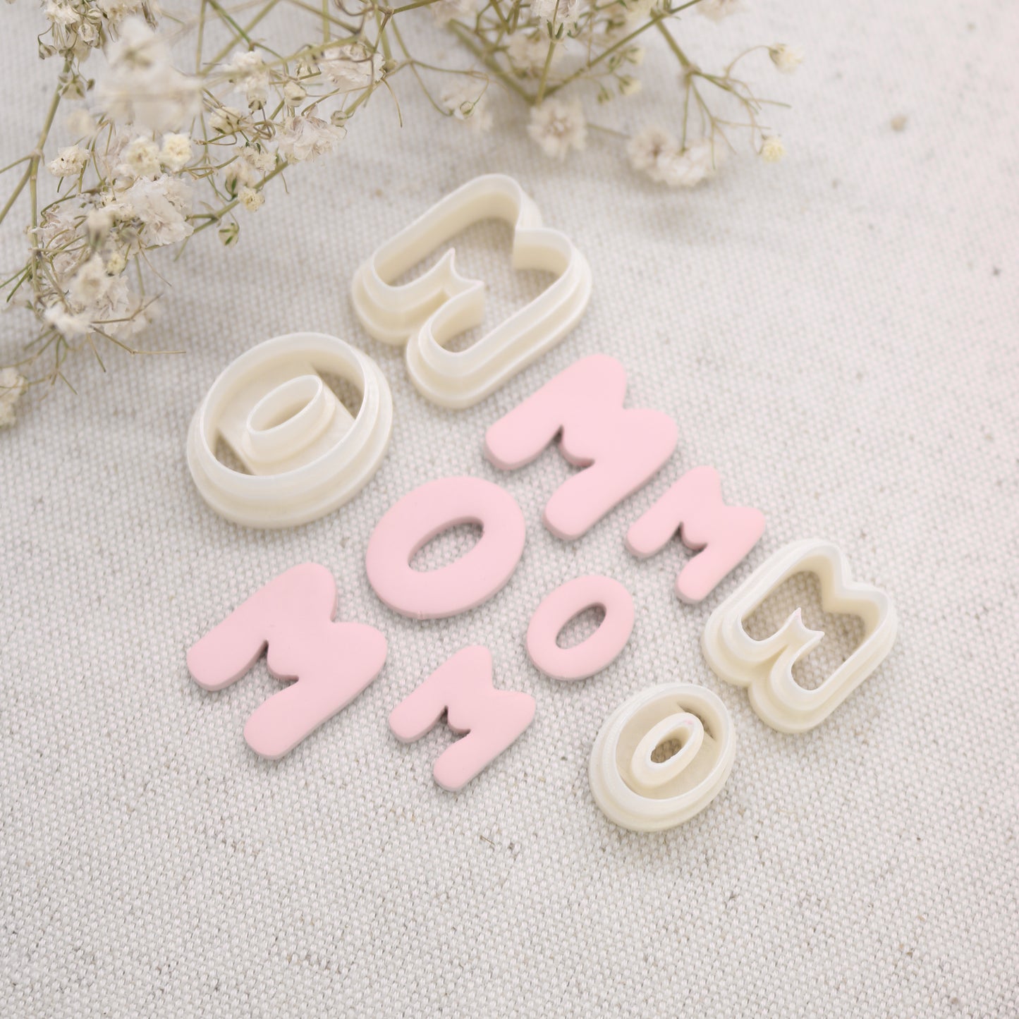 Mother’s Day “Mom” Letter Cutters (Two Sizes)