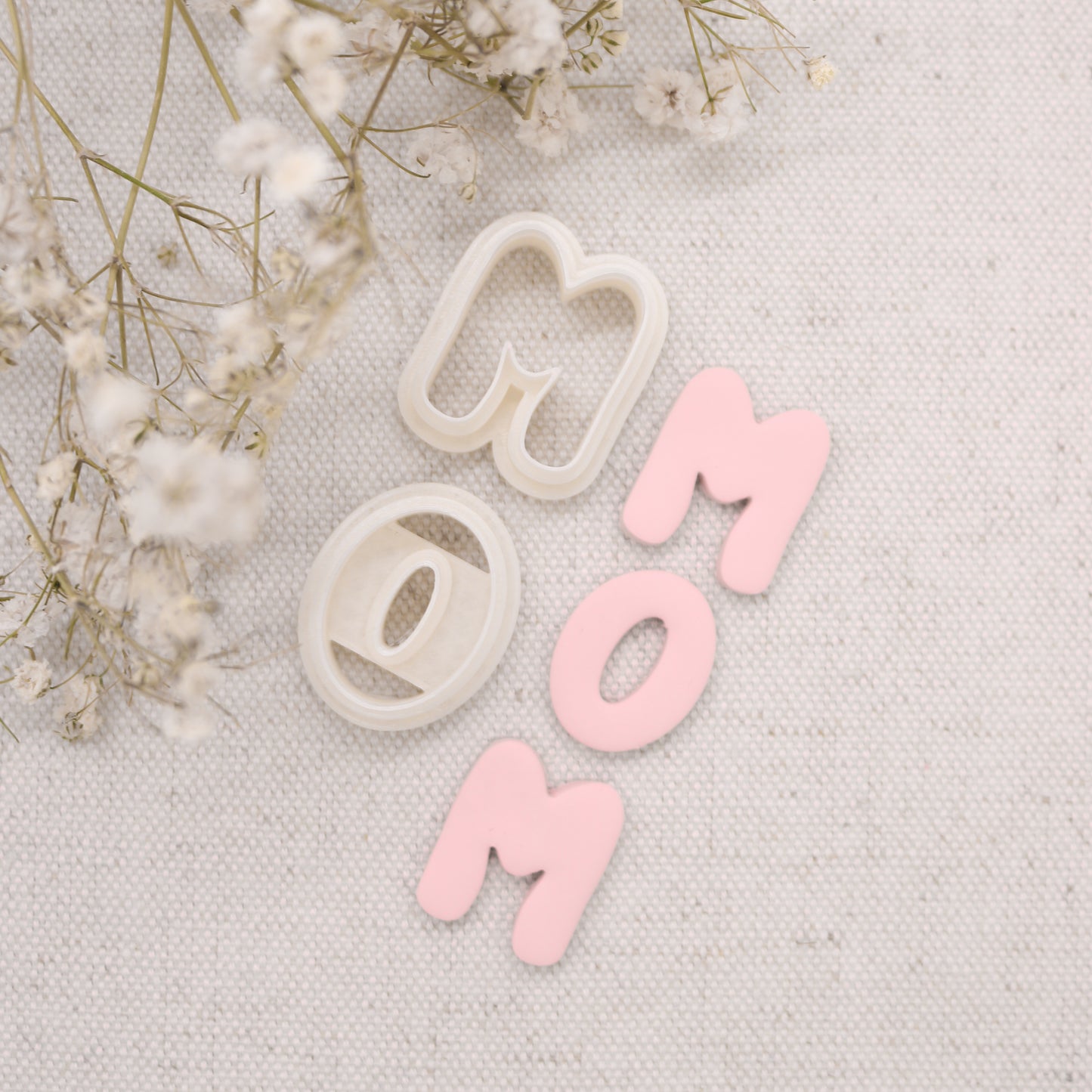 Mother’s Day “Mom” Letter Cutters (Two Sizes)