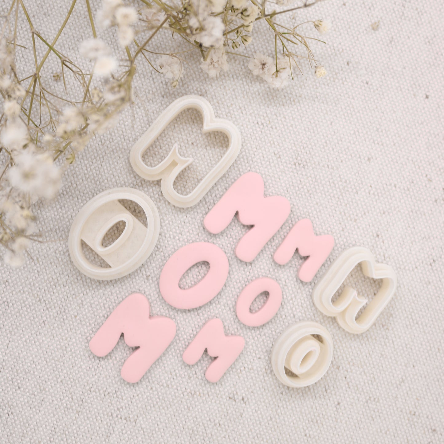 Mother’s Day “Mom” Letter Cutters (Two Sizes)