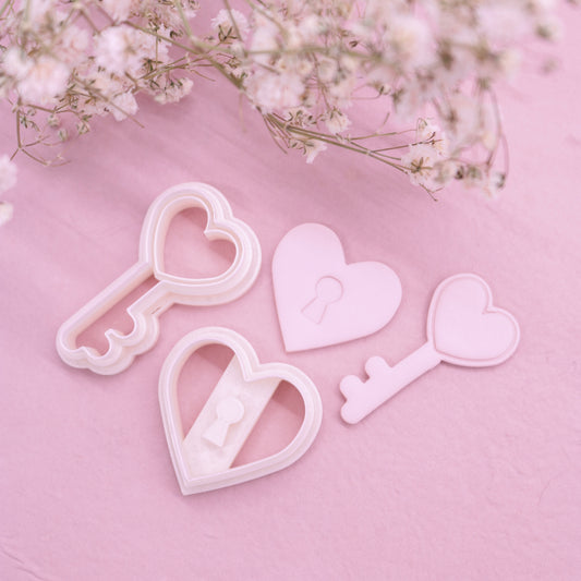 Valentines Day - Heart Key and Heart with Keyhole Cutters