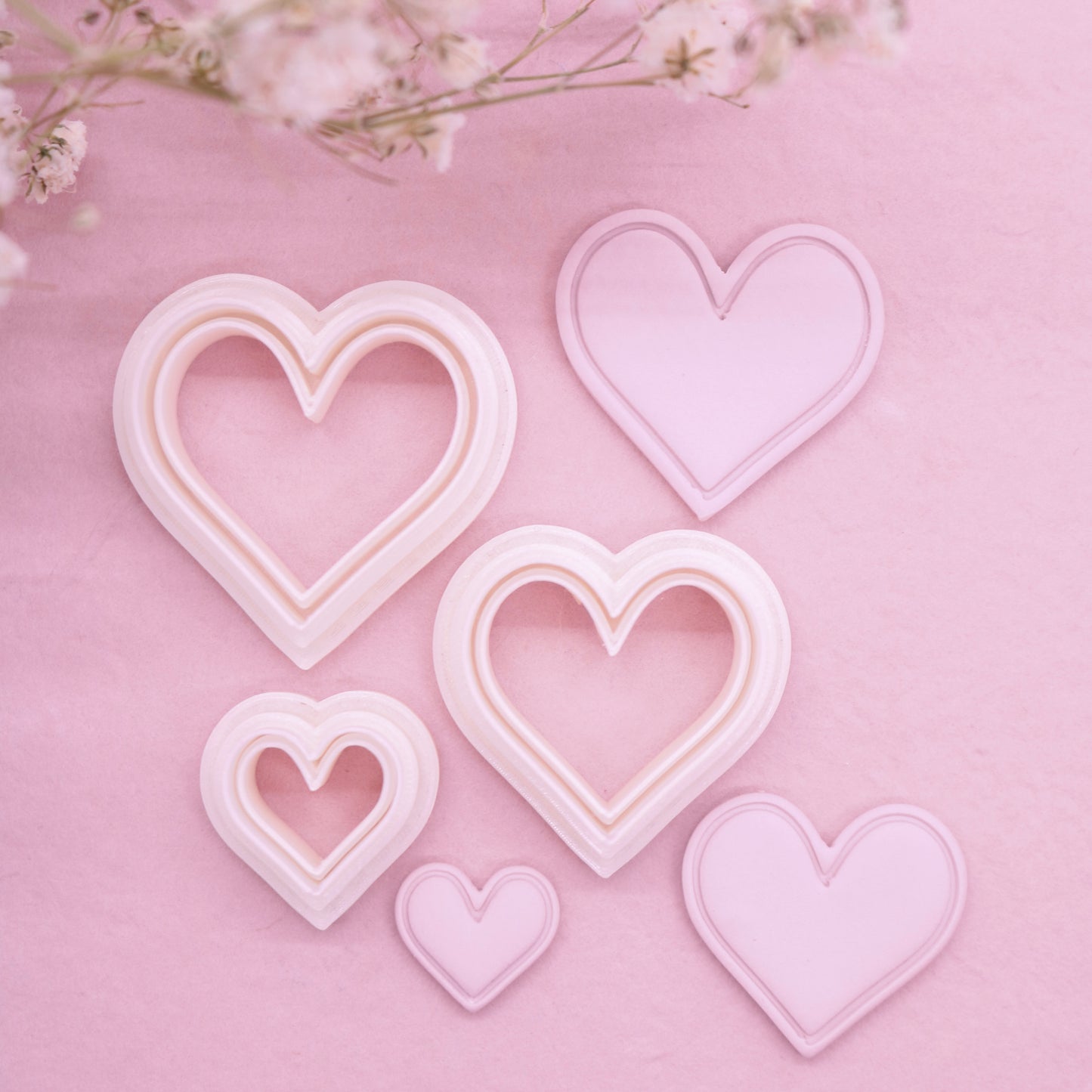 Valentines Day - 3 Heart Embossed Cutter Set