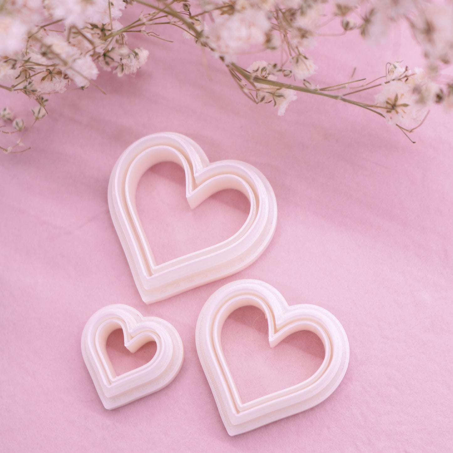 Valentines Day - 3 Heart Embossed Cutter Set